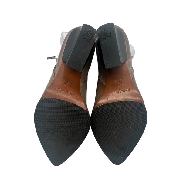 Donald J Pliner Taupe Leather Volt Snakeskin Ankle Booties Size 8 Women's - Picture 8 of 11